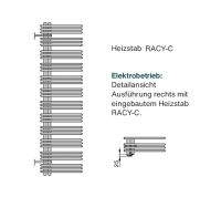 Vorschau: Zehnder Yucca Asym Badheizkörper einlagig, Elektrobetrieb