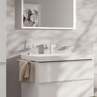 Vorschau: Hansgrohe Tecturis E Waschtischmischer 150 Fine CoolStart EcoSmart+ ohne Ablaufgarnitur, weiß matt