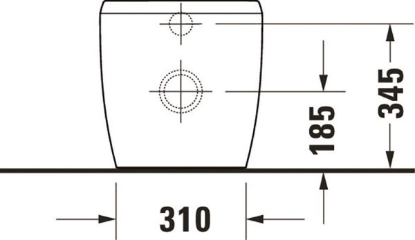 Duravit Qatego Stand-WC 60cm, 4,5 l, Tiefspüler, spülrandlos, Abgang waagerecht, weiß