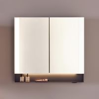 Vorschau: Duravit Qatego Spiegelschrank 80x75cm, mit 2 Türen und Nischenbeleuchtung, dimmbar, graphit matt QA7151