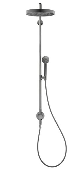 AXOR One Duschsystem Unterputz mit Thermostat & Duschkopf 280, 1jet, brushed black chrome 48796340