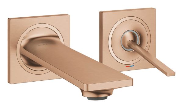Grohe Allure 2-Loch-Waschtischarmatur Unterputz, Ausladung 15,4cm, warm sunset gebürstet 19309DL2