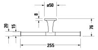 Vorschau: Duravit Starck T Papierrollenhalter doppelt wandhängend, chrom 0099381000