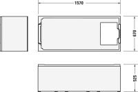 Vorschau: Duravit No.1 Badewannenträger 157x67x51,5cm für Badewanne 700488, weiß