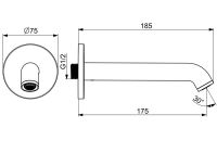 Vorschau: Hansa Hansavantis Style Wanneneinlauf, Ausladung 175mm, schwarz matt