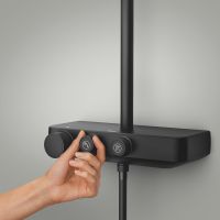 Vorschau: Grohe Vitalio Joy+ SmartControl System 350x230 Mono Duschsystem mit Thermostat, Aufputz, schwarz matt 1360482430