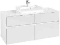 Vorschau: Villeroy&Boch Collaro Waschtischunterschrank passend zu Aufsatzwaschtisch 43345G, 120cm glossy white C07000DH