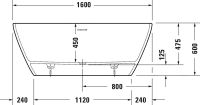 Vorschau: Duravit D-Neo freistehende Badewanne oval 160x75cm, weiß