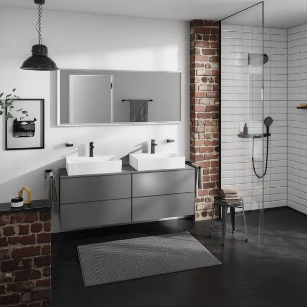 Hansgrohe Xevolos E Waschtischunterschrank 157cm für 2 Aufsatzwaschtische und Konsole, 4 Schubkästen