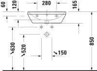 Vorschau: Duravit D-Neo Waschtisch rechteckig 55x44cm, mit Hahnloch und Überlauf, weiß 2366550000