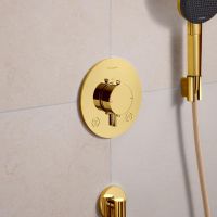 hansgrohe Ecostat Comfort S Thermostat Unterputz 2 Funktionen polished gold optic 33715990