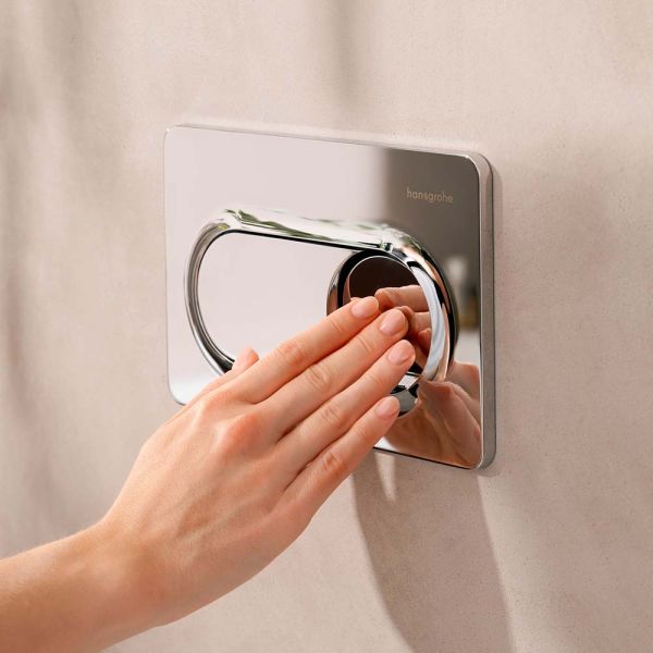 hansgrohe iFrame Original S Betätigungsplatte, rund, für 2-Mengen-Spülung