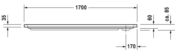 Duravit D-Code Duschwanne rechteckig 70x170cm, Sanitäracryl, weiß