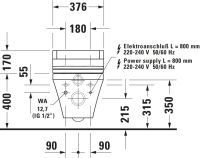 Vorschau: Duravit DuraStyle Wand-WC 37x62cm für SensoWash®, rimless, Tiefspüler, weiß