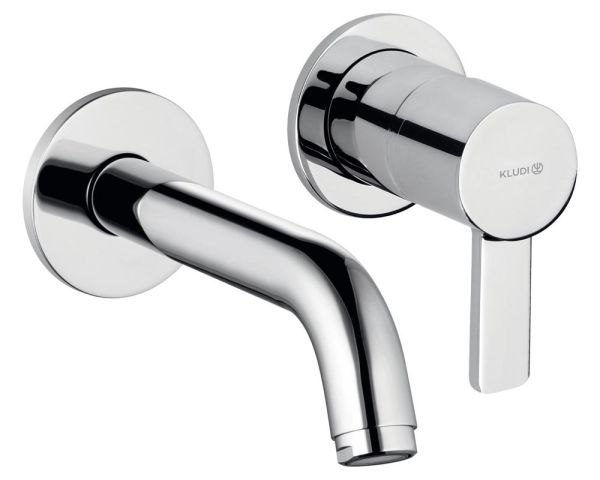 Kludi Zenta Unterputz 2-Loch-Waschtisch-Einhandmischer, Ausladung 18cm, chrom 382440575