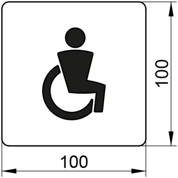 Keuco Plan Türschild Symbol Rollstuhl-WC