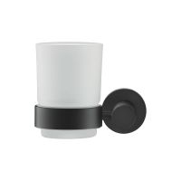 Vorschau: Duravit D-Code Zahnputzbecher Wandmontage, links, schwarz matt