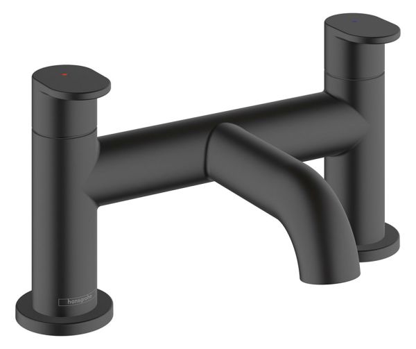 Hansgrohe Vernis Blend 2-Loch Wannenrandmischer, mattschwarz 71442670