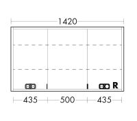 Vorschau: Burgbad rl20 Spiegelschrank 142x80cm mit Lichtrahmen, Wandeinbau Vorschau: Burgbad rl20 Spiegelschrank 142x80cm mit Lichtrahmen, Wandeinbau
