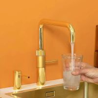 Vorschau: Quooker Fusion Square Kochendwasser-Wasserhahn gold 3FS