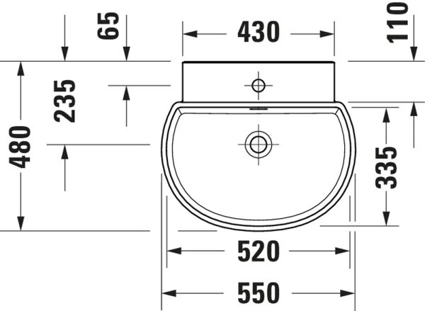 Duravit Balcoon Waschtisch 50x48 D-Form, clay terra matt