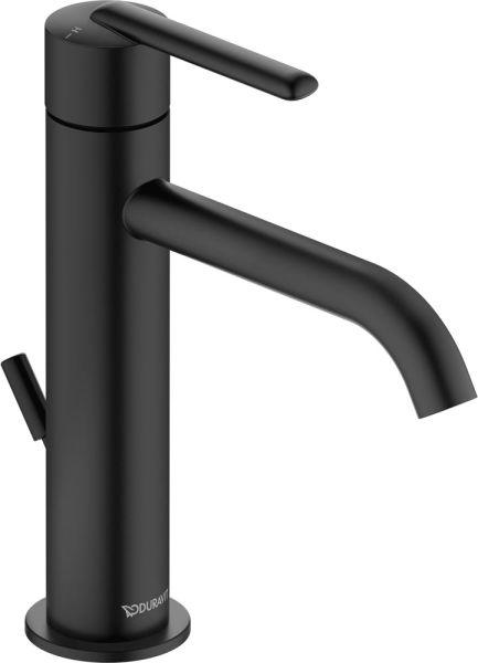 Duravit Balcoon Waschtischarmatur M Zugstangen-Ablaufgarnitur schwarz matt BA1023001046
