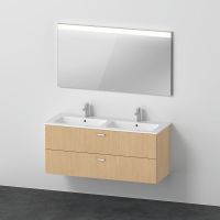 Vorschau: Duravit XBase Badmöbel-Set 130cm mit ME by Starck Doppelwaschtisch und Spiegel