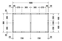 Vorschau: Duravit Tempano Fußgestell 150x80cm