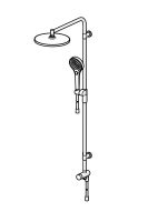 Vorschau: Hansa Hansaviva Kopfbrause-Set Ø25cm, 3-strahlig, ohne Armatur, chrom