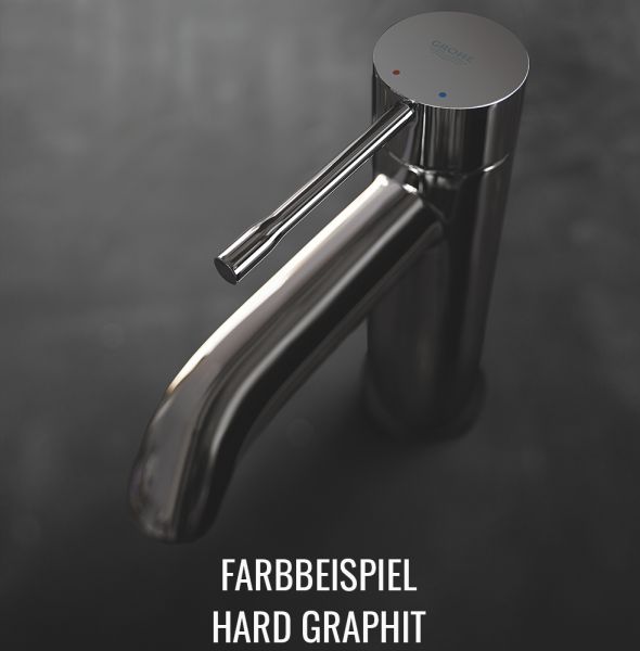 Grohe Essence Waschtischbatterie M-Size, schwenkbarer U-Auslauf, hard graphite glänzend