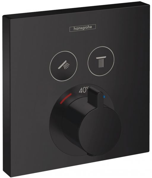 Hansgrohe ShowerSelect Thermostat Unterputz für 2 Verbraucher matt schwarz 15763670