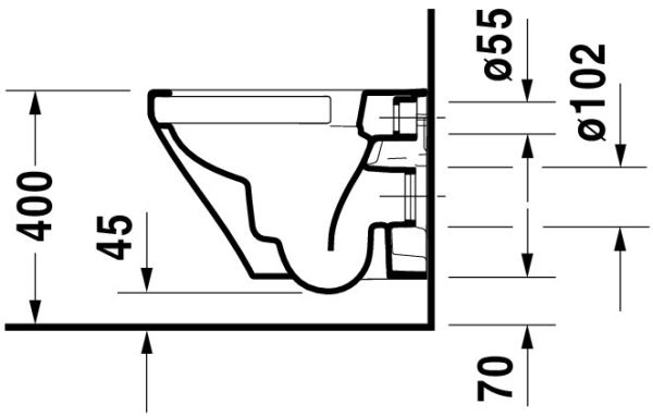 Duravit DuraStyle Wand-WC 48x37cm, rimless, weiß 2571090000