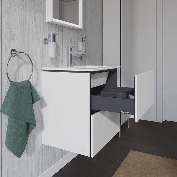 Duravit L-Cube Waschtischunterschrank wandhängend 52x42cm mit 2 Schubladen für ME by Starck 233653