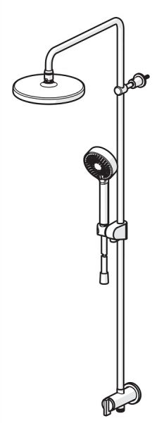 Hansa Hansabasicjet Duschsystem, direkter Anschluss, chrom