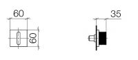 Vorschau: Dornbracht CL.1 Unterputzventil mit Cascade Struktur, rechtsschließend 3/4"