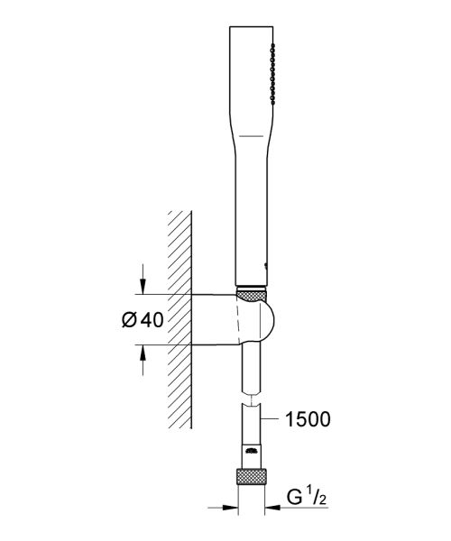Grohe Vitalio Get Stick Wandhalterset, chrom