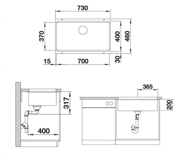 Blanco Etagon 700-U Granitspüle SILGRANIT®