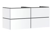 hansgrohe Xilesa E Waschtischunterschrank 137,5x55cm für Konsole, 4 Schubkästen mit Push-Open, weiß matt 54306700