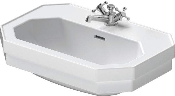 Duravit Serie 1930 Waschtisch oktogonal 60x41cm, mit Überlauf, mit Hahnloch, weiß 0438600000