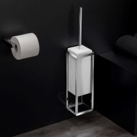 Vorschau: Cosmic The Grid Toilettenbürstenhalter, chrom-weiß matt 2680100 1