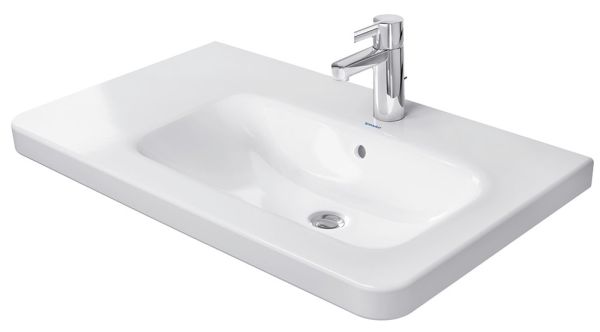 Duravit DuraStyle Waschtisch 80x48cm, mit Hahnloch, mit Überlauf, Becken rechts, weiß 2326800000