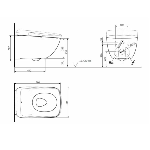 TOTO WC für NEOREST® WX1, wandhängend, weiß