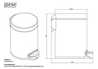 Vorschau: Giese Abfallbehälter 5 Liter, edelstahl