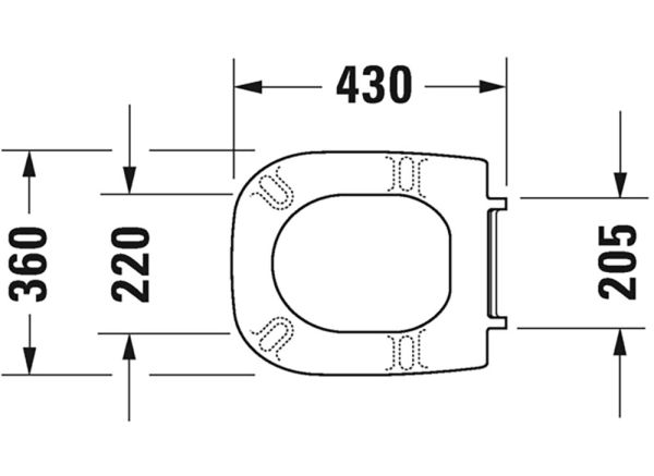 Duravit D-Code WC-Sitz ohne Absenkautomatik, weiß