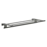 hansgrohe AddStoris S Ablage mit Handtuchhalter, rushed black chrome 41781340