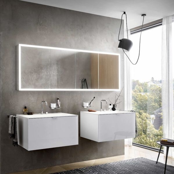 emco prime Facelift Lichtspiegelschrank 120cm mit 2 Türen, Aufputz