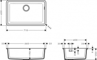 Vorschau: Hansgrohe S51 S510-U660 Unterbauspüle 660