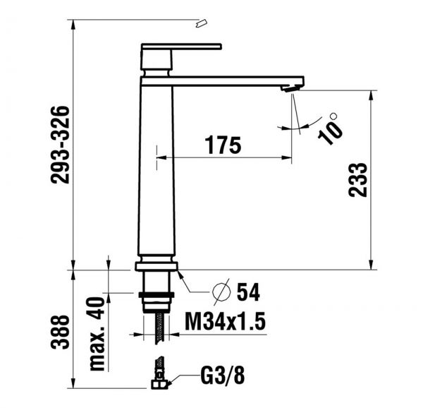 Laufen The New Classic Einhand-Waschtischbatterie, für freistehende Waschschüsseln, blassgold matt