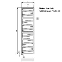 Vorschau: Zehnder Ribbon Badheizkörper elektrisch