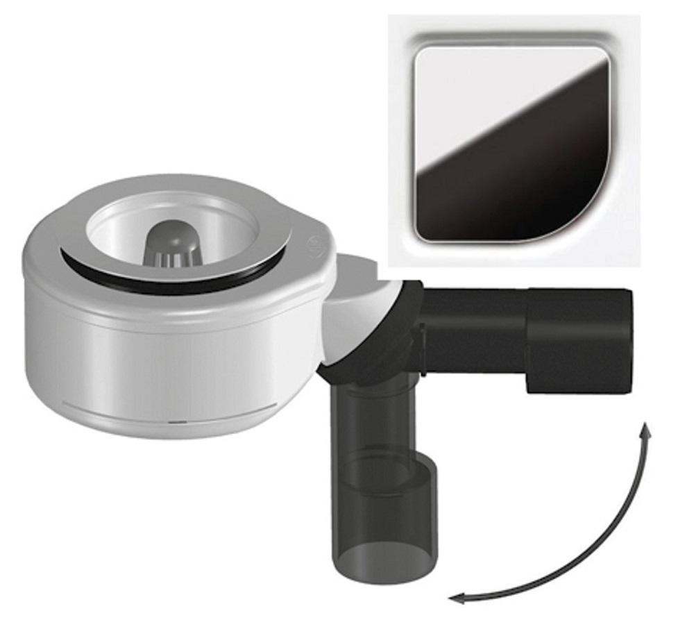 Polypex RONDO Siphon mit Abdeckplatte, chrom | Ablaufgarnituren für